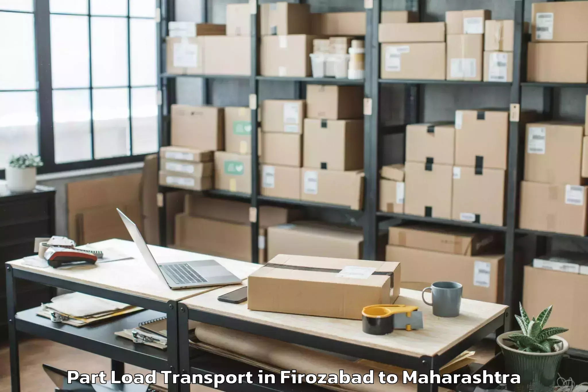 Professional Firozabad to Ghugus Part Load Transport